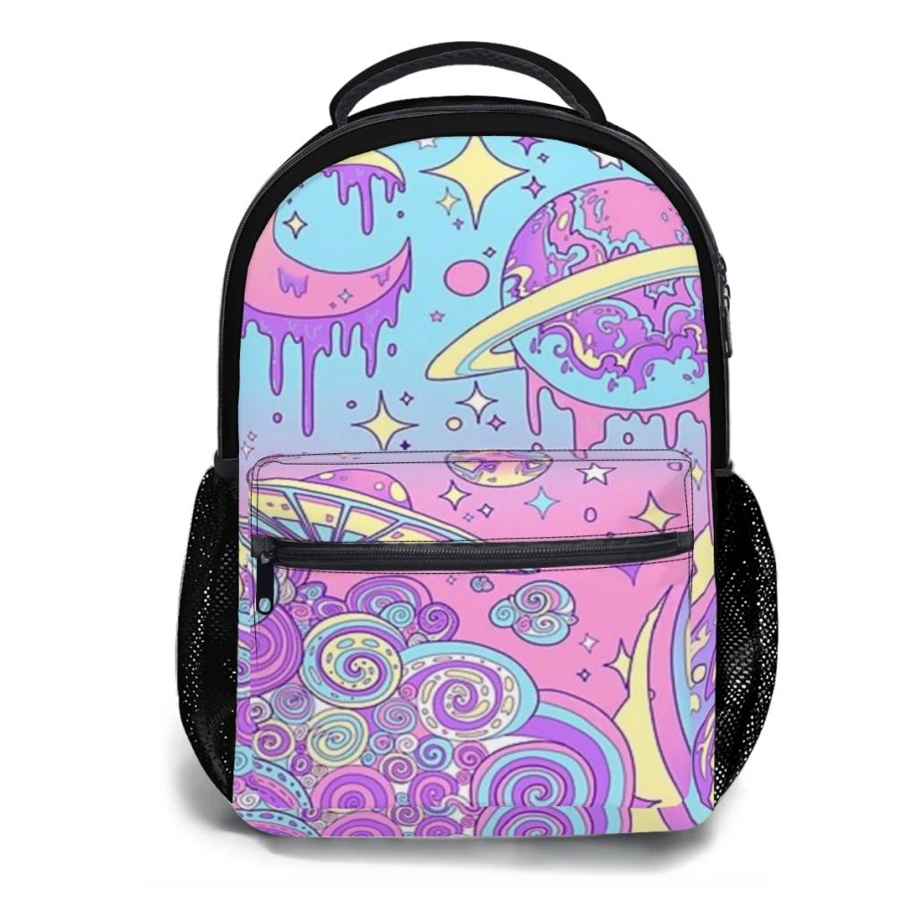 New Fashionable  Pastel Galaxy Backpack Bag Large Capacity Trendy Book Bag Multi-pockets Adjustable 17inch