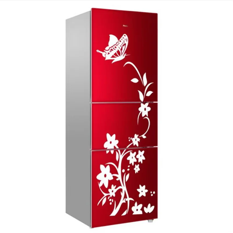Magnolia Flowers Refrigerator Stickers  Decorative Home Decor Waterproof PVC Wall Sticker