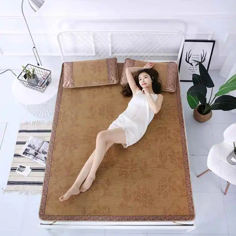 

Double-Sided Cooling Mat Student Dormitory Single Double Bed 09m12m Home Use 15 Meters 18 Meters Vine Mat Breathable Vine Woven