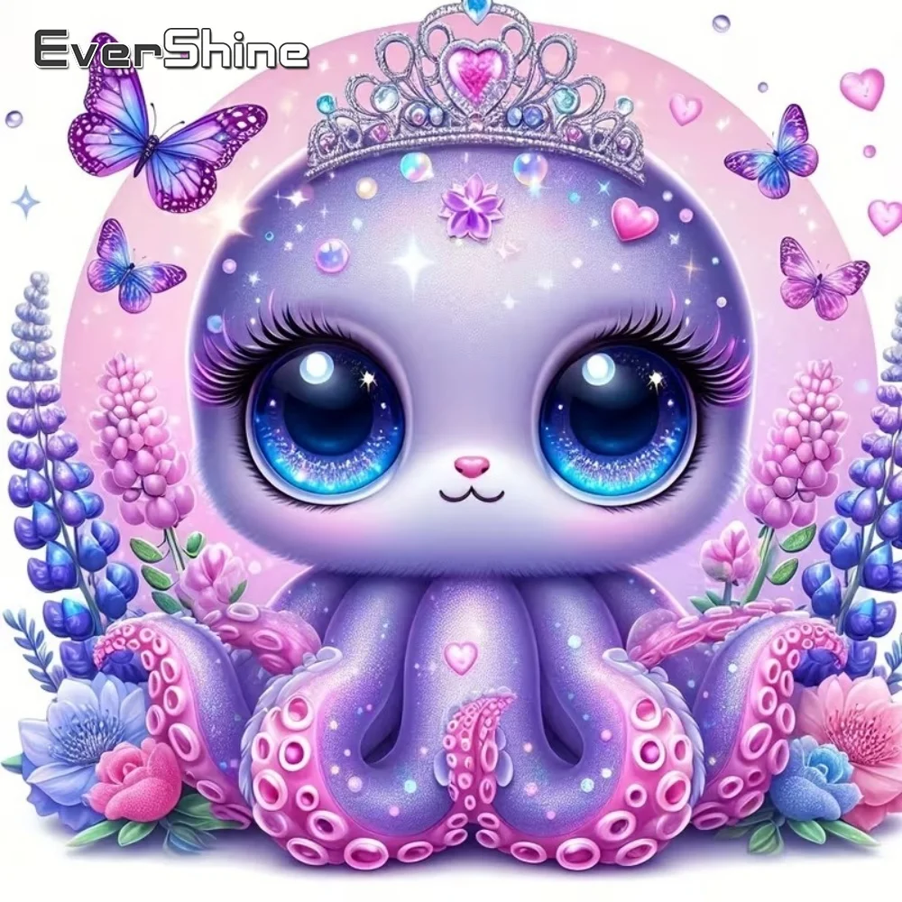 EverShine DIY Diamond Painting Octopus Animal Cartoon Patter