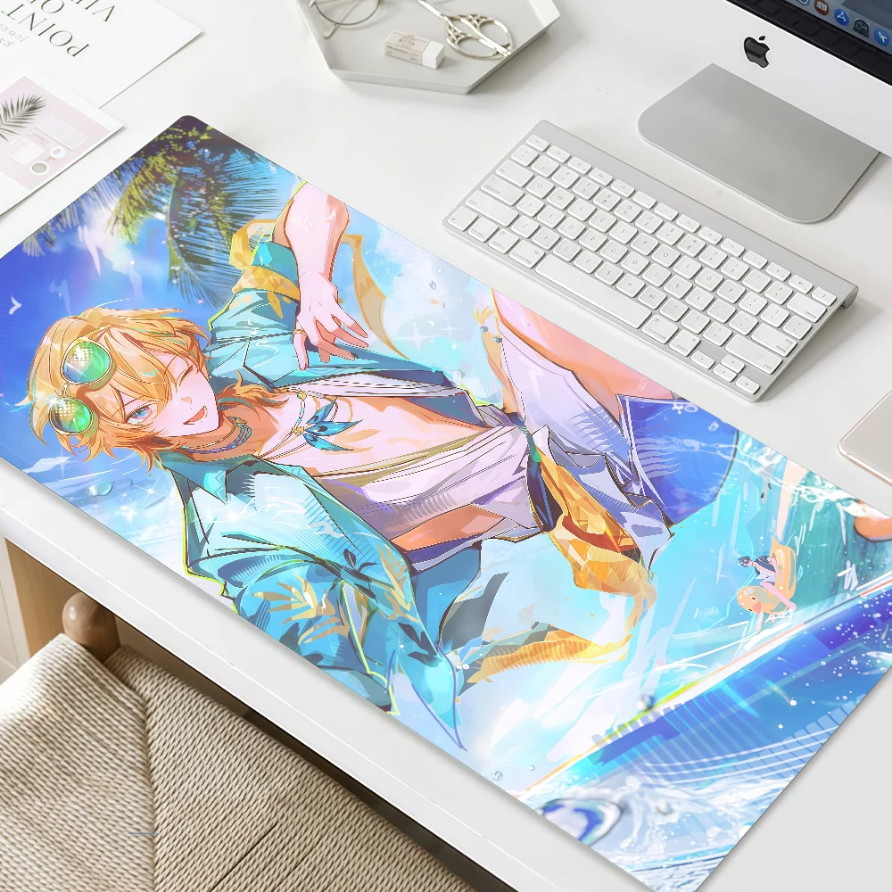 YO Mouse Pad MousePad Role Non-slip Lockedge Office Student H-Honkai Gaming Rail Thickened Large Writing Pad Star Game Cushion