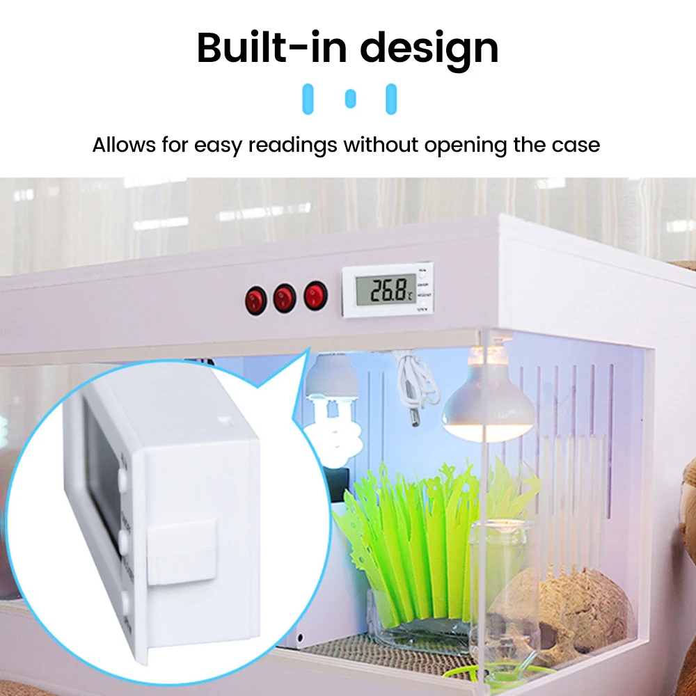 -50 ℃-300 ℃ termometro incorporato sensore di temperatura di avvertimento ad alta/bassa temperatura per trasportino per animali domestici senza batteria