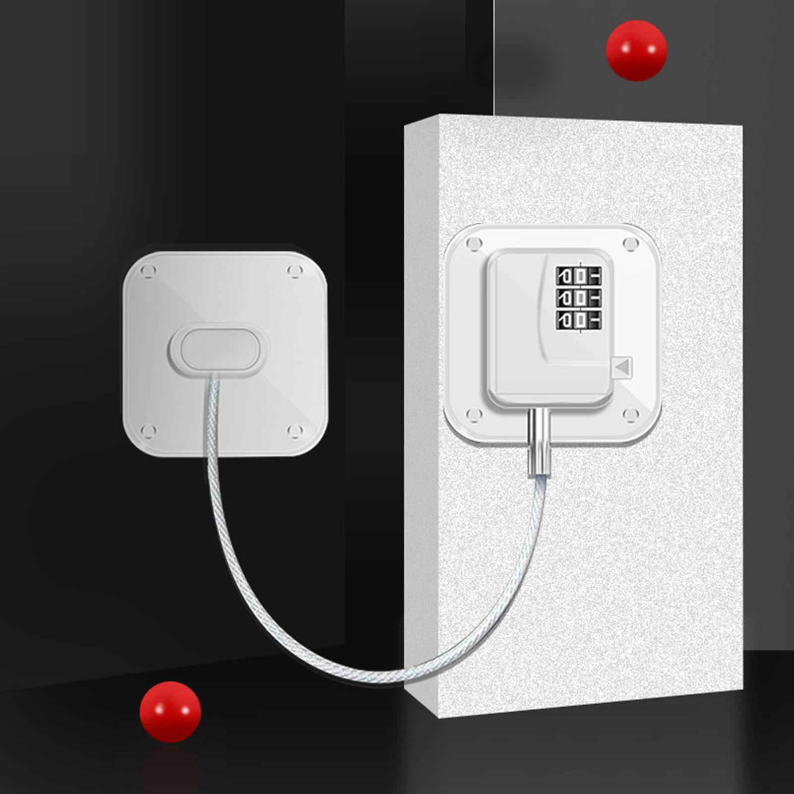 Strong Adhesive Stretchable Window Lock No Breaking Tough Furniture Lock for Sliding Doors Windows and Wardrobe