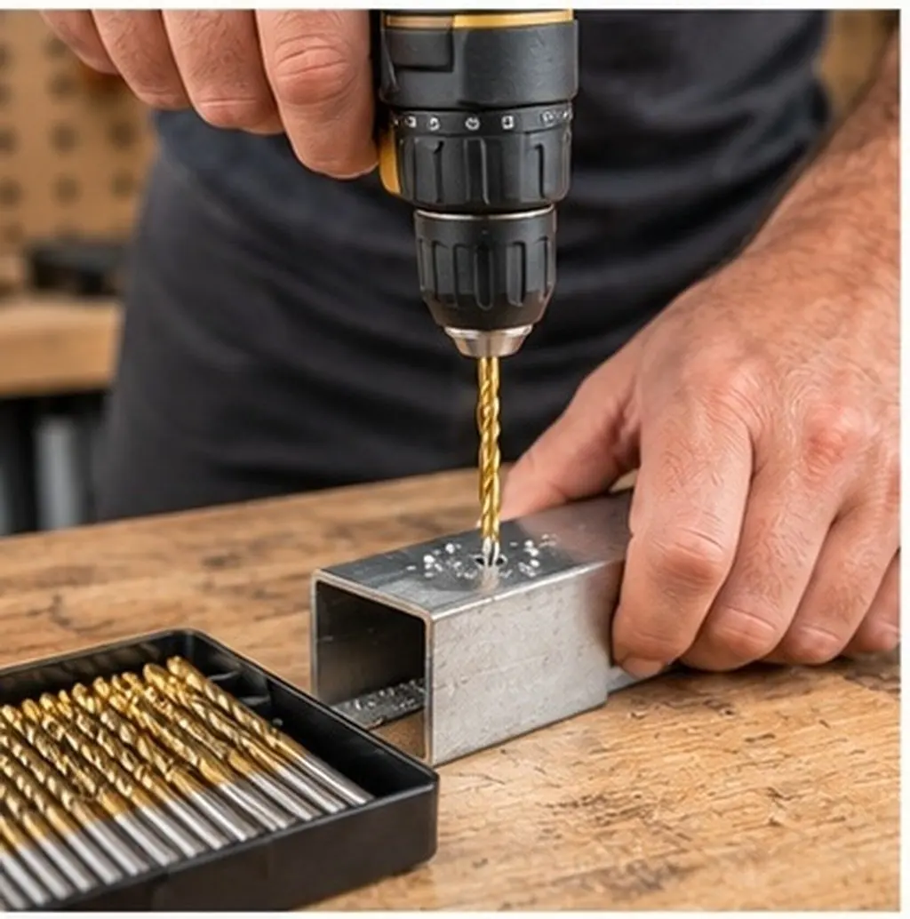 Titanium Coated HSS Drill Bit Set 50 Pieces 1 to 3 mm Twist Bits for Metal Wood Plastic PCB DIY Projects