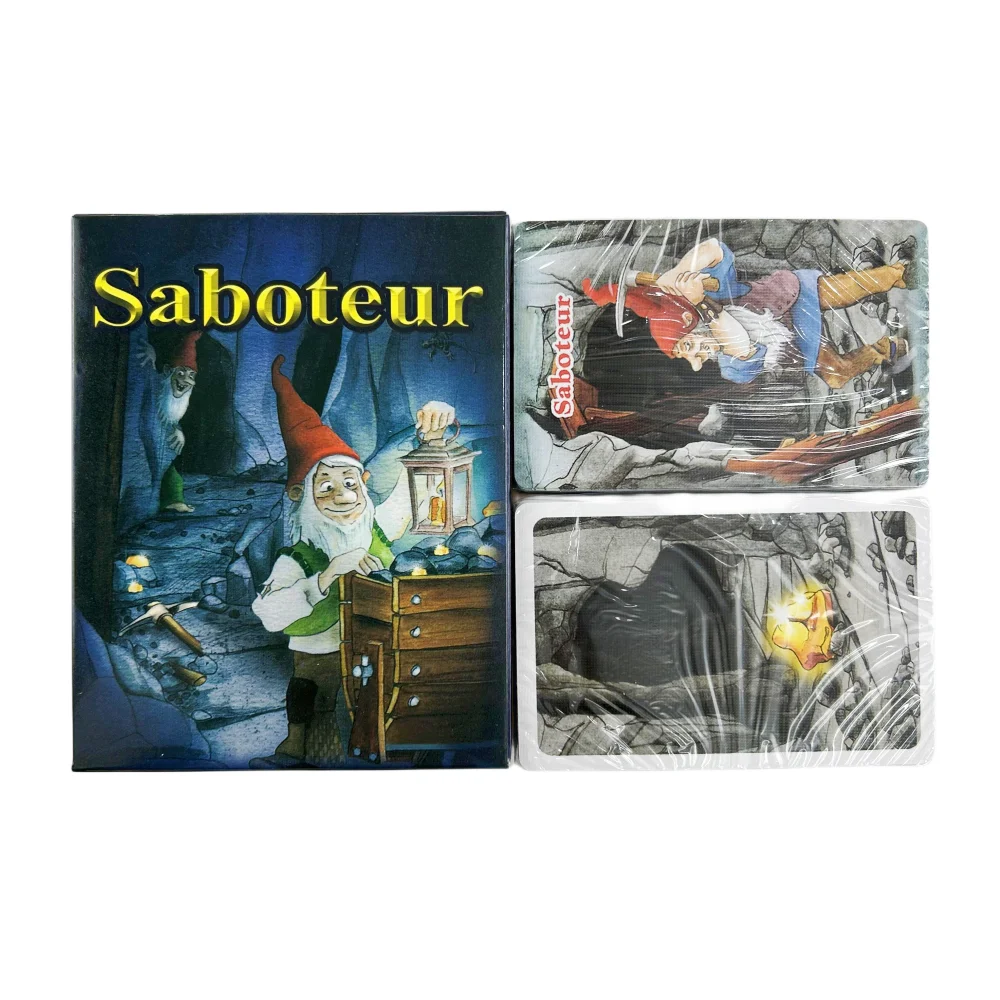 English Saboteur carte da gioco da tavolo giochi da tavolo divertenti giochi di carte da tavolo per famiglie Party Dwarf Gold Mine scavo Miner gioco