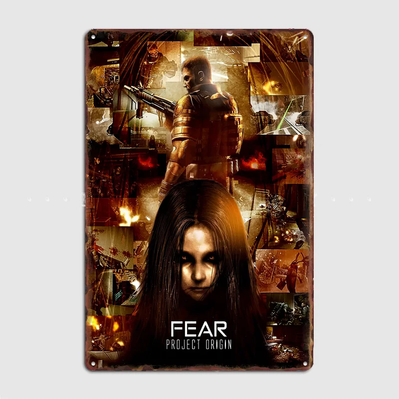 Fear 2 Project Origin Ultimate Gaming Poster Metal Sign Life Wall Custom Bedroom Indoor Home Wall Decor Posters Room Decoration