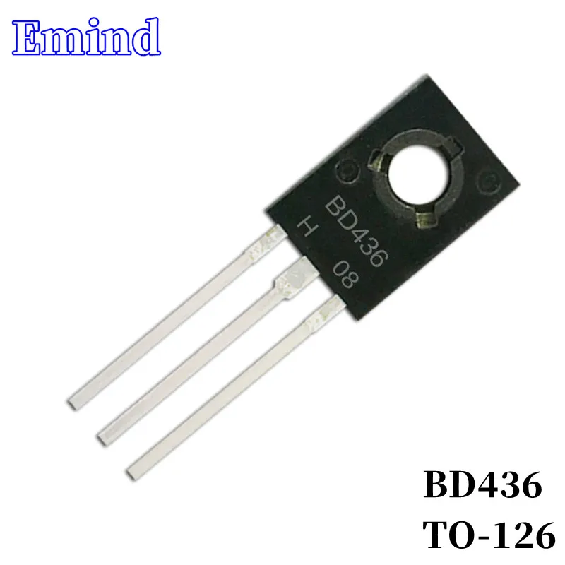 100/300/500/1000/2000Pcs BD436 DIP Transistor TO-126 PNP Type 32V/7A Bipolar Amplifier Transistor