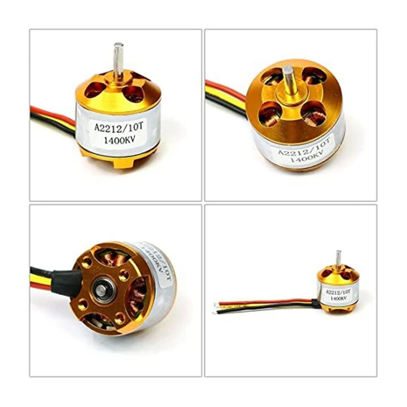 2Pack 2212 1400Kv/2200Kv Brushless Outrunner Motor With Mount 10T/6T+30A XT60 ESC For Rc Aircraft Quadcopter UFO Durable