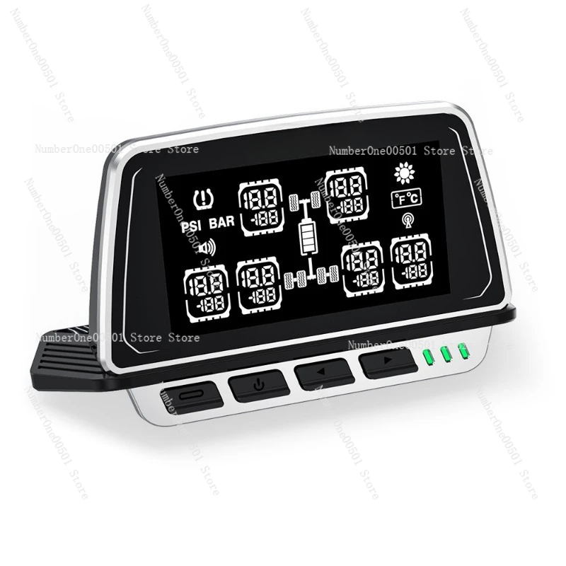 6 Tire TPMS For Commercial Truck Large Color Display With 6 Internal Sensors Pressure Temperature Alarm