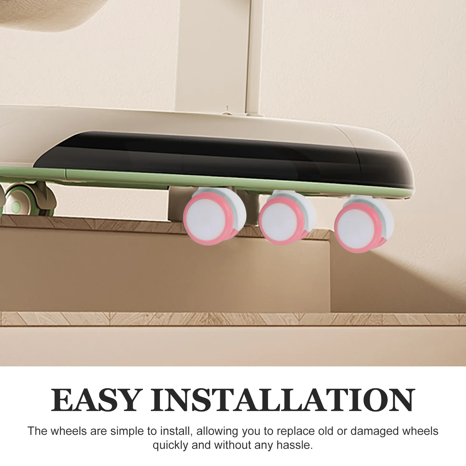 

4 Pcs Walker Wheel Accessories Baby Repair Replace Kit Universal Wheels Rubber Roller