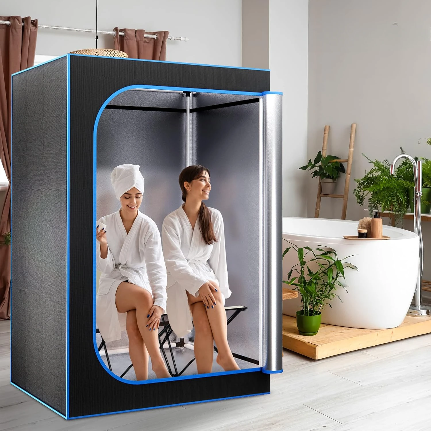 

Portable Steam Sauna - Detoxify & Soothing Infrared Heated Body Therapy, Energy & Power-Efficient Design,