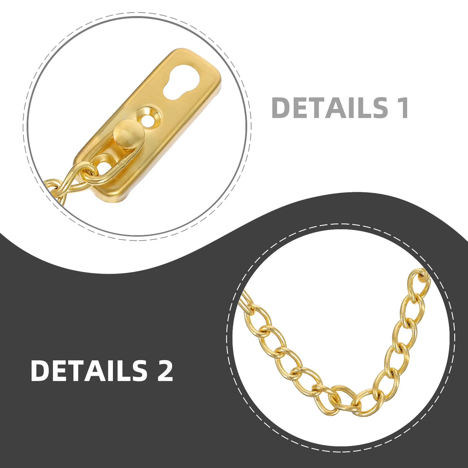 

1 set 1 Set Stainless Steel Chain Guard Anti-Theft Security Lock Home Door Chain Latch Safety Door Lock For Home Security