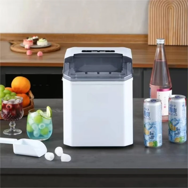 Portable Electric Ice Cube Maker Machine Counter Top with One Click Operation for Home or Hotel Use Plastic Housing