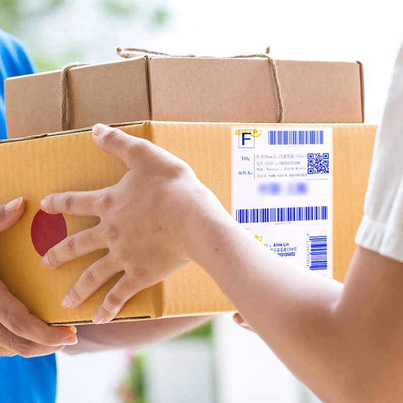 1 Rol/Pack Thermisch Papier Sticker Zelfklevende Rol Verpakt Lege Witte Tag Sticker Supermarkt Prijs Lege Barcode Etiketten ZYF