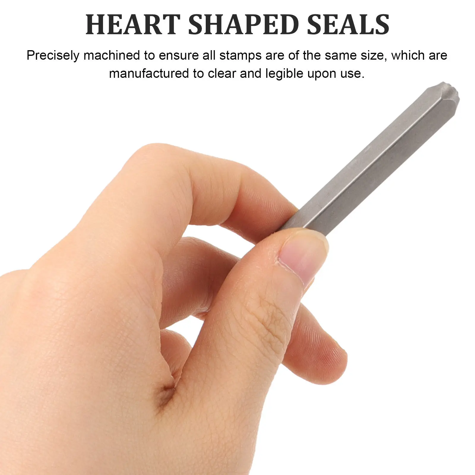 

12Pcs Heart Shaped Steel Stamping Tool Stamp Set for Crafts Handmade Items Wallets Bags Belts Shoes Metal Punch