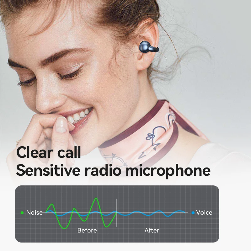 سماعات بلوتوث صوت قوية سماعات رأس لاسلكية OWS سماعات بلوتوث مفتوحة مع ميكروفون للحد من الضوضاء مقاومة للماء #6