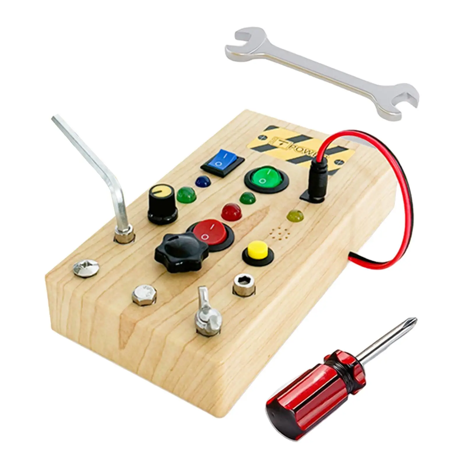 Lights Switch Busy Board Toys with Buttons Basic Motor Skills for Children