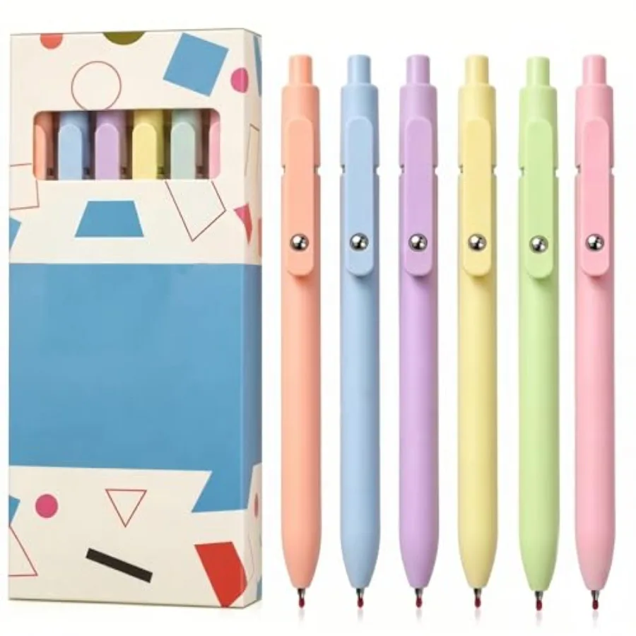 

Gel Pens, 6pcs 0.5mm Quick Dry Black Ink Pens Fine Point Smooth Writing Pens, Nurse Week Cute Office School Supplies, Gifts for