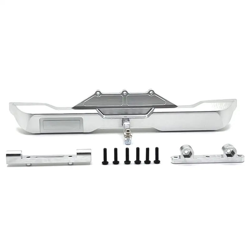 ABUM-For 104010 104020 104026 RC Car Metal Rear Bumper Upgrade Parts Anti-Collision With Trailer Hook, Rescue Towing A