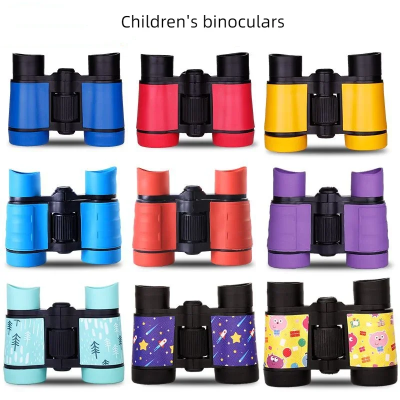 Children\'s Binoculars High Magnification High-definition Toys Science and Education, Educational Cartoon Outdoor 4X30