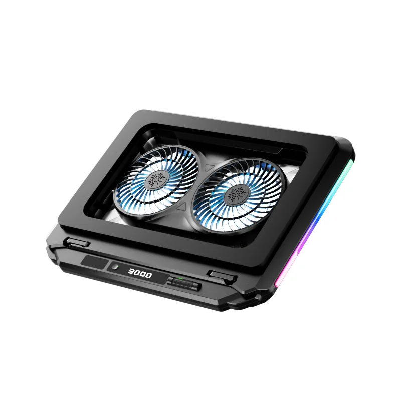 Dual-Turbo Wind-Pressure ABS Air-Cooled Laptop Cooler Base Silent Fan Stand Phone Cooler  for Laptops