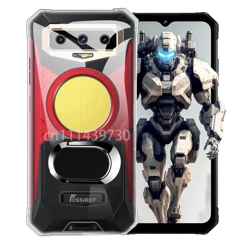 Shockproof Ring Holder Case For FOSSiBOT F102 F102s  Case Soft Silicone TPU Protective Holder Cover For FOSSiBOT F102