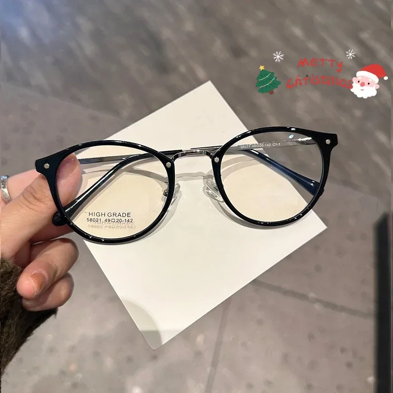 

OLLYMURS Сверхлегкие ретро рецептурные круглые золотые клеевые титановые женские очки в оправе, оптические очки по рецепту, мужские 58021