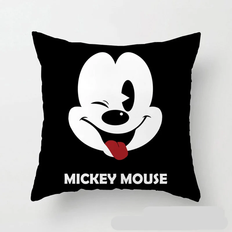 Disney Mickey Minnie Mouse Minnie Soft Pillowcases White Couple Pillow Cover Decorative Pillows Case Living Room Gift