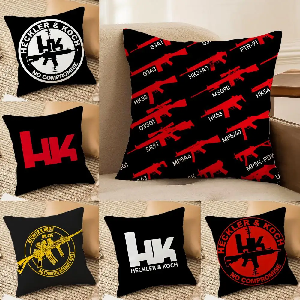 H-Heckler-K-Kochs Firearms Cushion Cover Soft Plush Double-Sided Printed Sofa Pillow Cushion Cover | Cozy All-Season Decor Gift