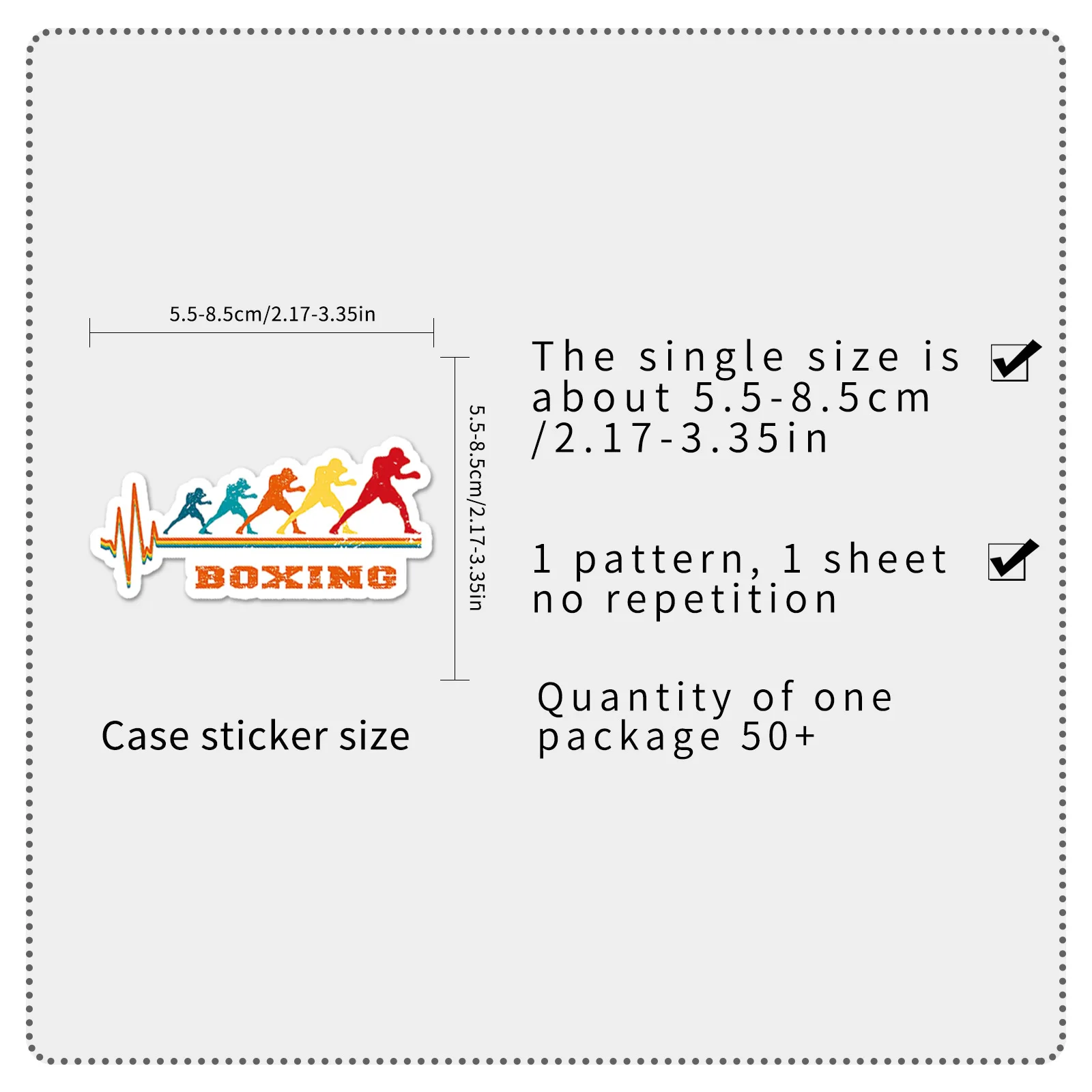 50-100PCS Boxing Sport Graffiti Stickers Cartoon Sports Waterproof Decals for Luggage Skateboard Phone Gym Water Bottle Notebook
