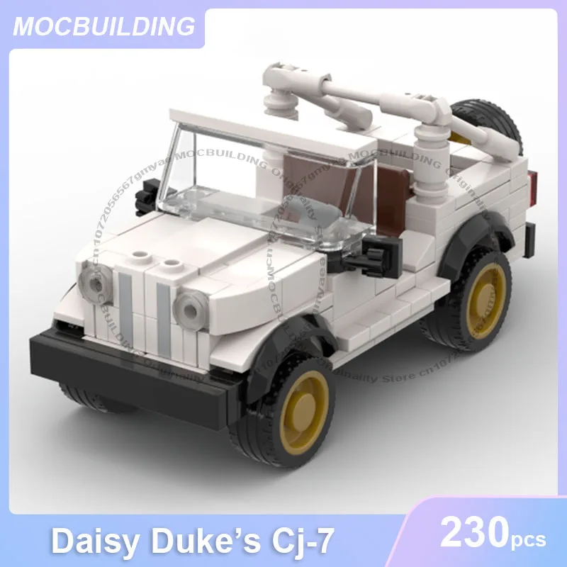 تحديث ديزي Duke's Cj-7 نموذج MOC اللبنات لتقوم بها بنفسك تجميع الطوب جمع عرض ألعاب نقل السيارات الهدايا 230 قطعة