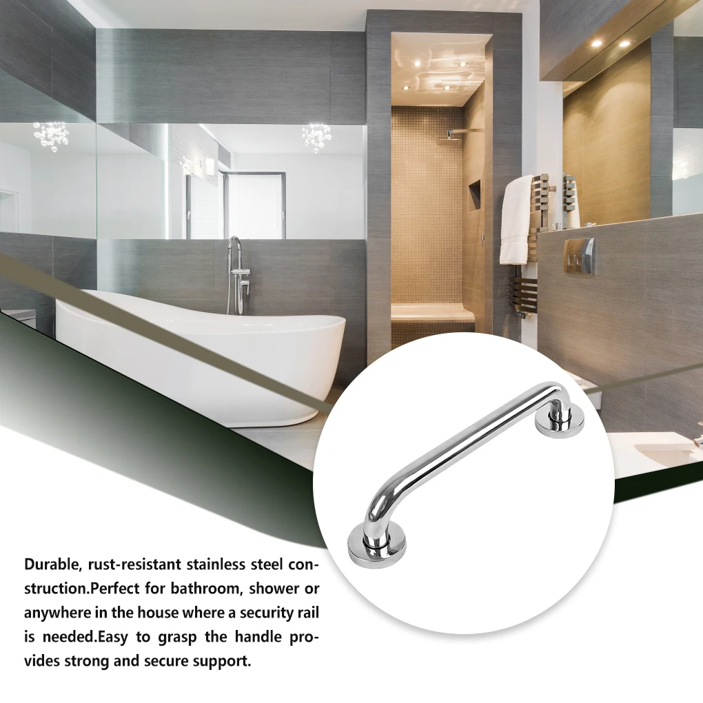 Towel Grab Bar Stainless Steel Bath Holder Anti-skidding Wall Bar Handle Good Grip for Thicken Vanity Home Room  50 cm