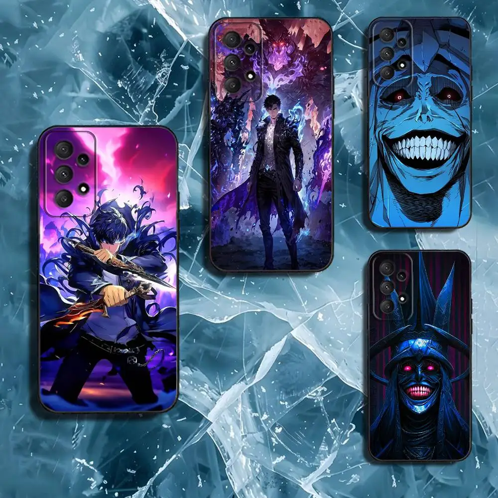 

Anime S-Solo Leveling Phone Case For Samsung Galaxy A13,A21s,A22,A31,A32,A52,A53,A71,A80,Soft Black Shell