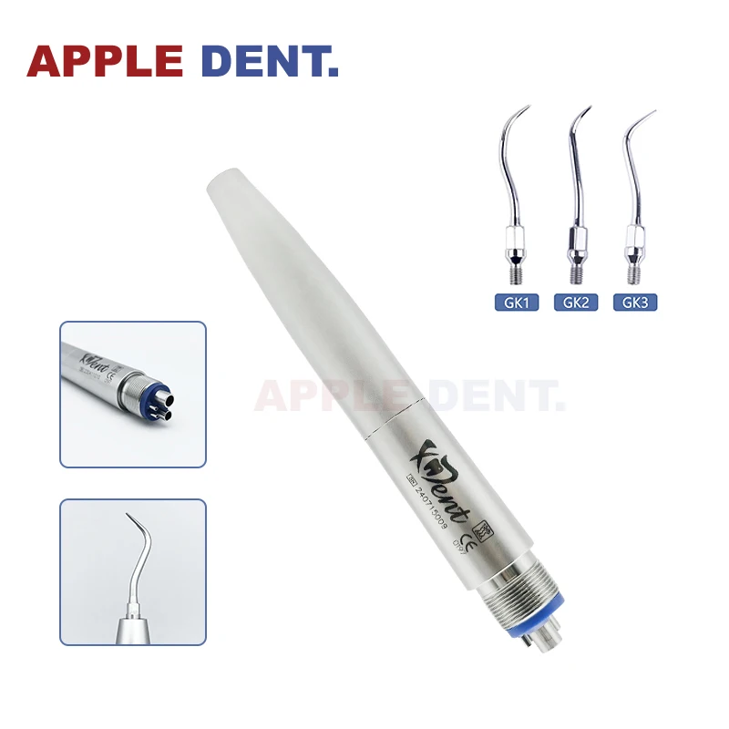 

Dental Air Scaler Handpiece Dental Scaling Handle with 3 Tips Teeth Whitening and Cleaning Dentist Clinic Instruments