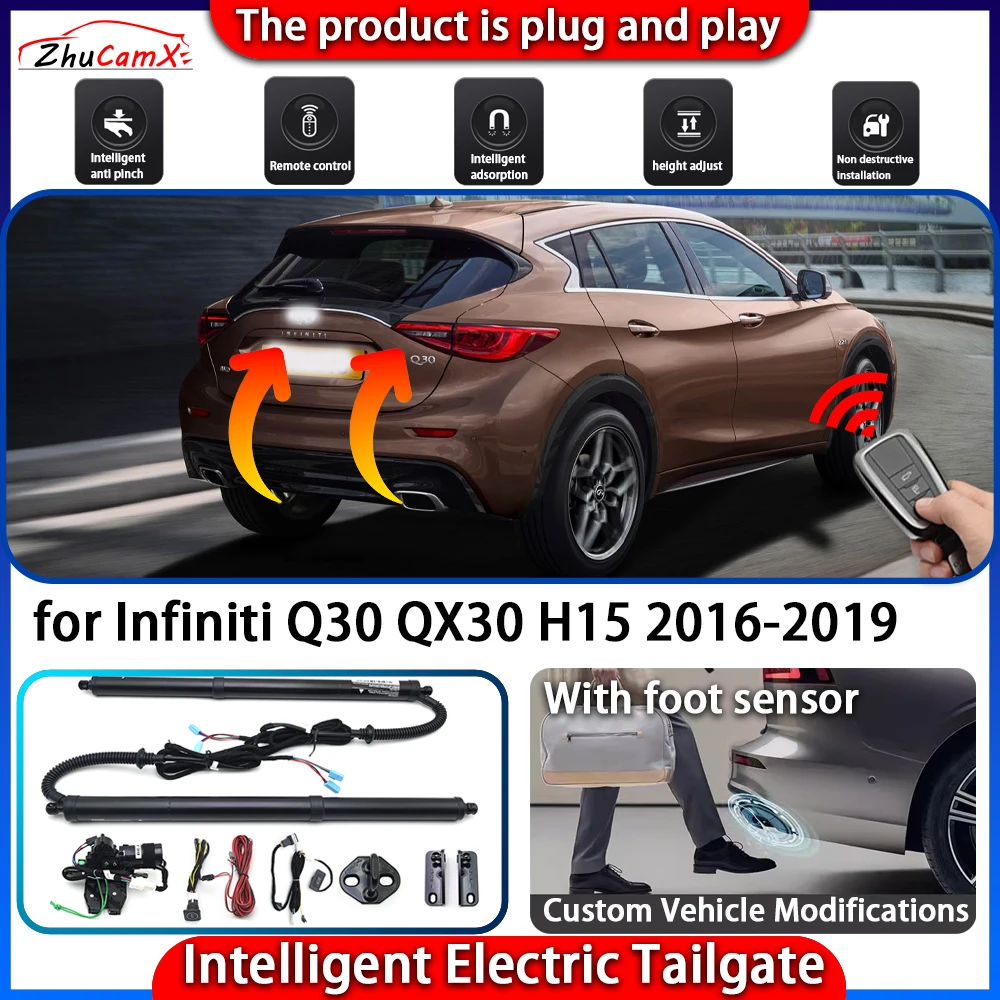 ZhuCamX Smart Powered Tailgate System for Infiniti Q30 QX30 H15 2016-2019 Automatic Intelligent Electric Trunk Lift Control Kit