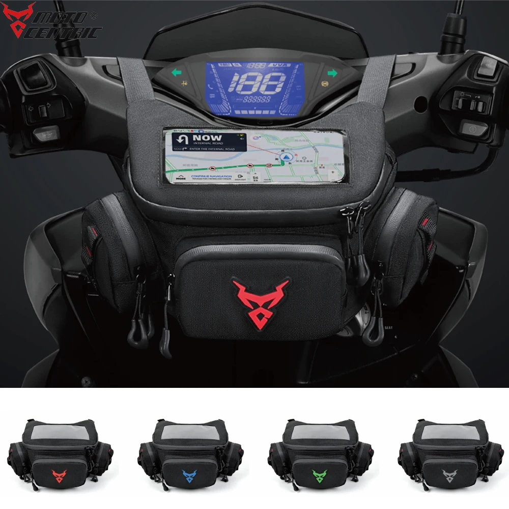 

MOTOCENTRIC Waterproof Motorcycle Front Bag Touchscreen GPS Motorbike Navigation Handlebar Storage Large Capacity Moto Waist Bag
