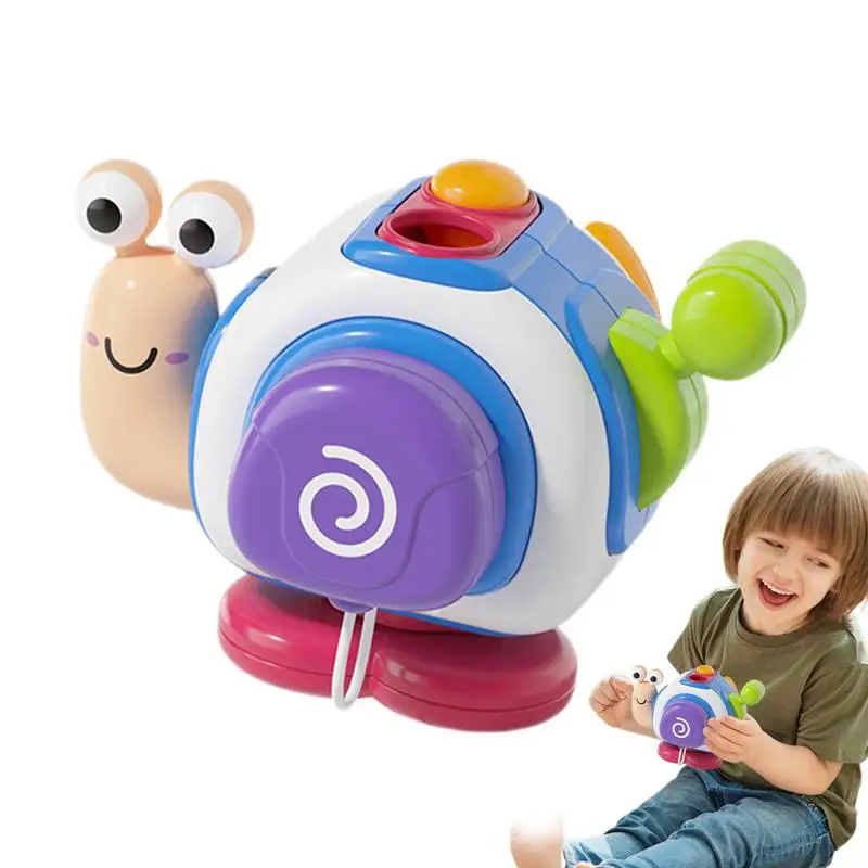 

Steering Grasping Toy Multi-Faceted Montessori Sensory & Toddler Travel Learning Toys Snail Design Color Cognition Aid