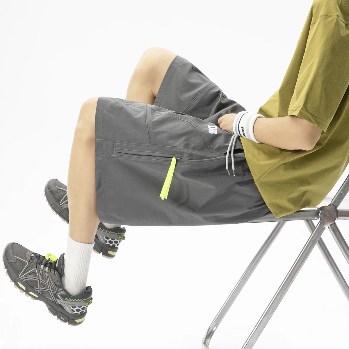 Men's Cargo Shorts 5 Point Pants Multi Pocket Loose Fit Drawstring Waist Workwear Shorts Outdoor Camping Hiking Summer Shorts