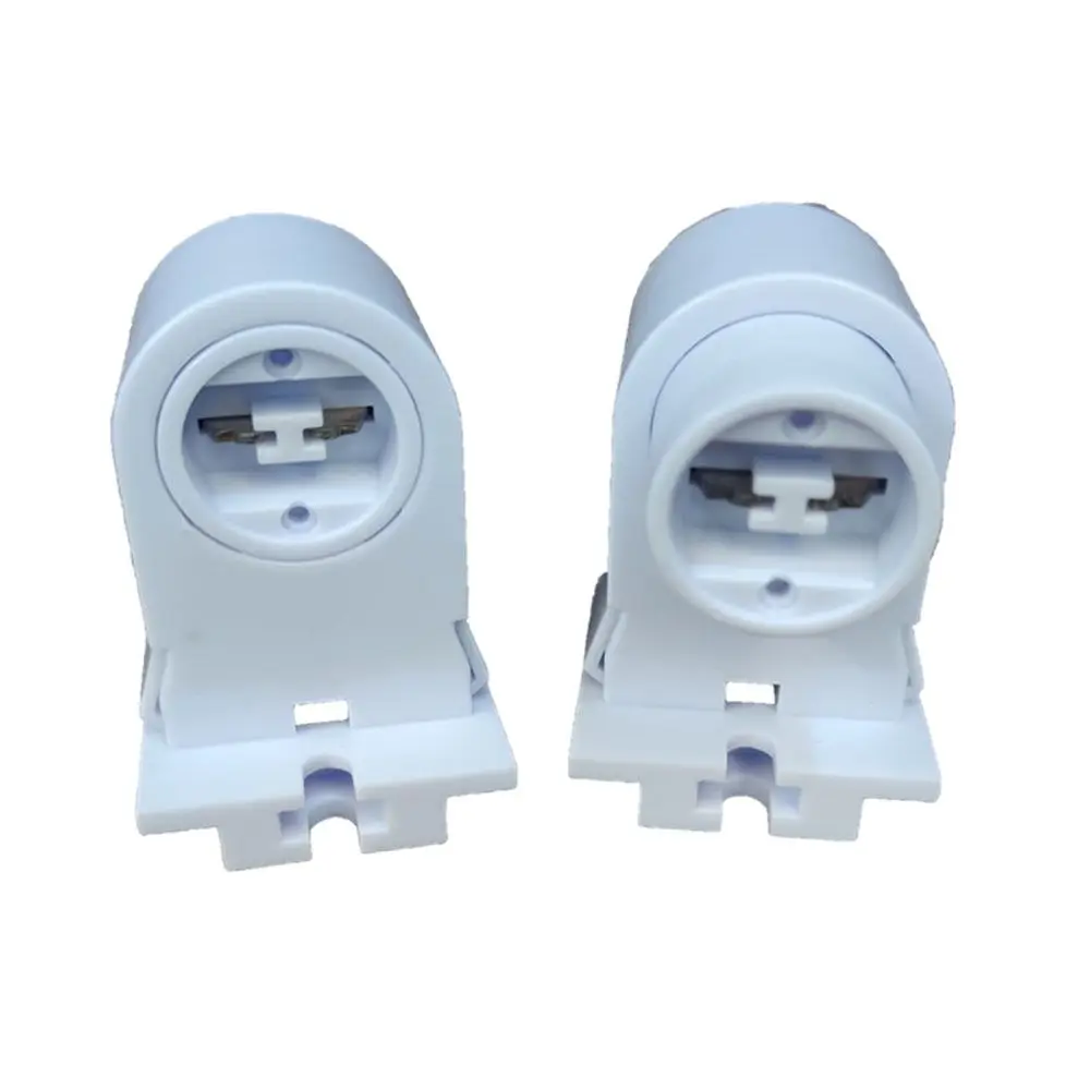 White R17D Fluorescent Bracket Socket T8/T10/T12 LED Lamp Holder Adapter US Retractable Single needle Lamp Tube Base 660W 600V