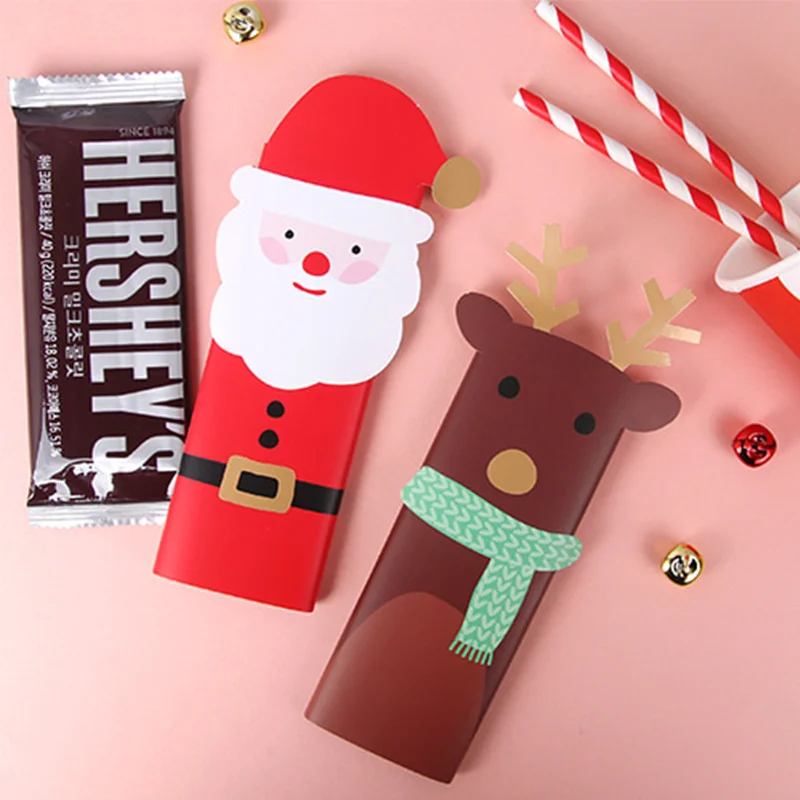 

Christmas Candy Chocolate Bags Santa Shaped Gift Snowman Gift Wrapping Paper Decorations Home 2025 Xmas Navidad Noel New Year