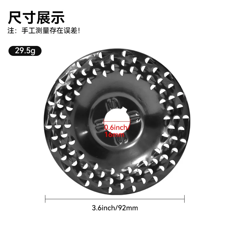 Easy chip removal sanding disc woodworking shaping rasp wheel angle grinder hard round grinding wheel tea tray root carving wood