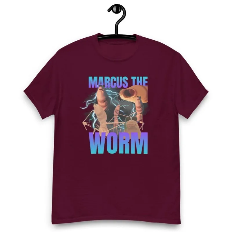 Funny Marcus The Worm Jimbo James Cursed Meme Bootleg Unisex Classic Cotton T-Shirt Casual Soft Comfortable Tee Graphic T Shirts