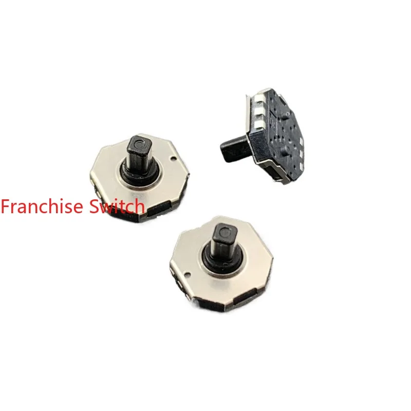 10PCS TSW-10C Four-way Switch, Motor 4-way With Button Switch 8.2*7.8 Shank Length 6MM  Column