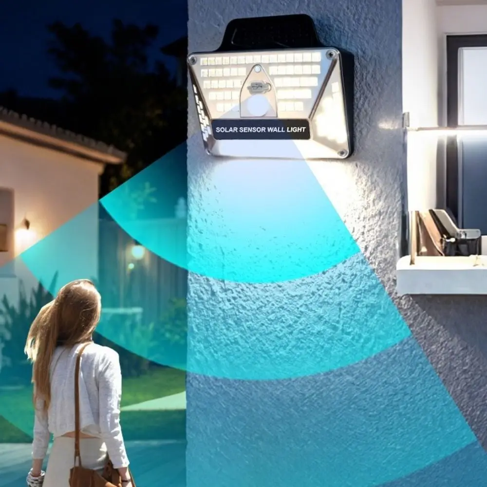Waterproof Solar Motion Sensor Light Remote Control Clip on Solar Wall Lamp USB Charging High Bright Solar Clip Light