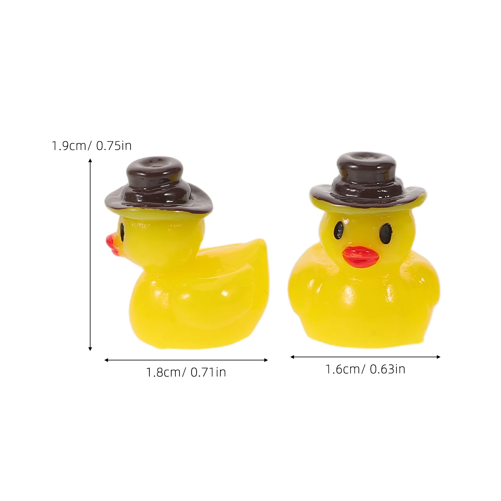 50 pièces Cowboy occidental résine canard Mini réaliste petit Animal décor bricolage fée jardin mousse paysage Aquarium Cowboy résine canard