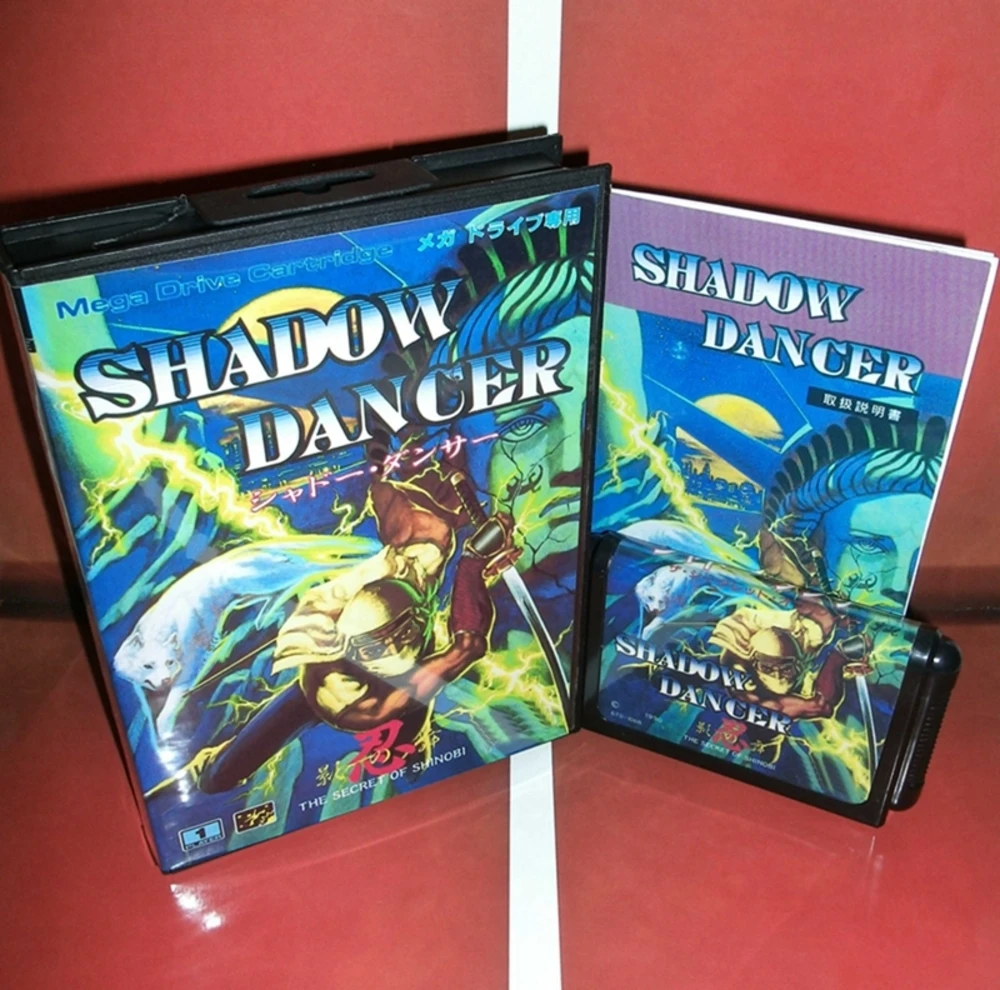 Shadow Dancer with Box and Manual for 16 Bit Sega MD Game Cartridge Megadrive Genesis System