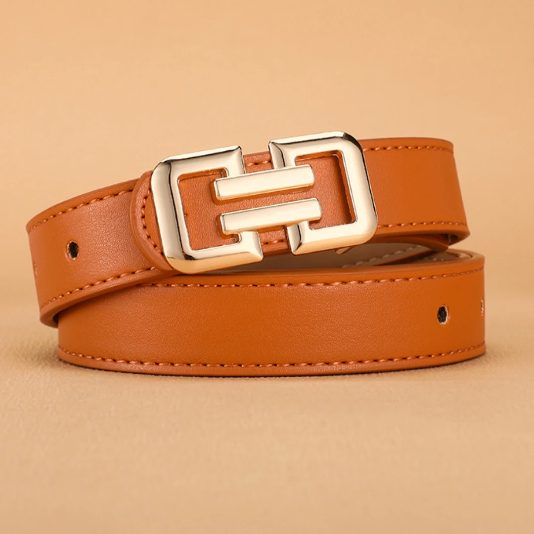 

Женские ремни из искусственной кожи с золотой пряжкой — регулируемый повседневный тонкий ремень для джинсов, брюк, юбок — прочный модный аксессуар