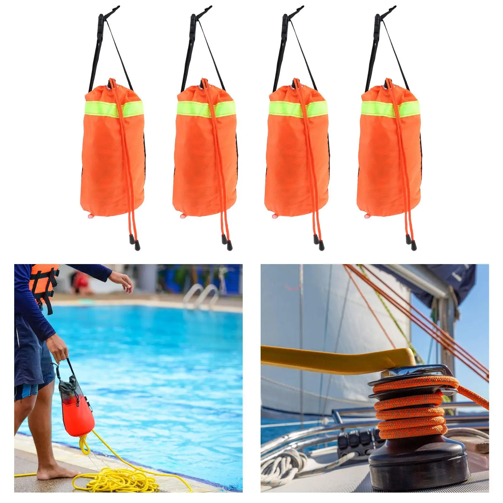 Corde de Lancer pour Sports Aquatiques, Sac de Lancer pour la Pratique du Bateau, Natation, Kayak, Yacht, Voile, Ligne Flottante