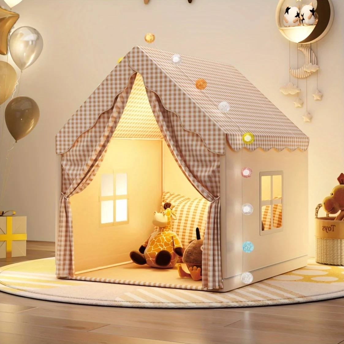 Diviseur d'auvent de lit, tente d'intérieur pour enfants, château, maison de jeux, maison de jouets, ensemble de jeu préscolaire, cadeau de noël, tente simple sans accessoires