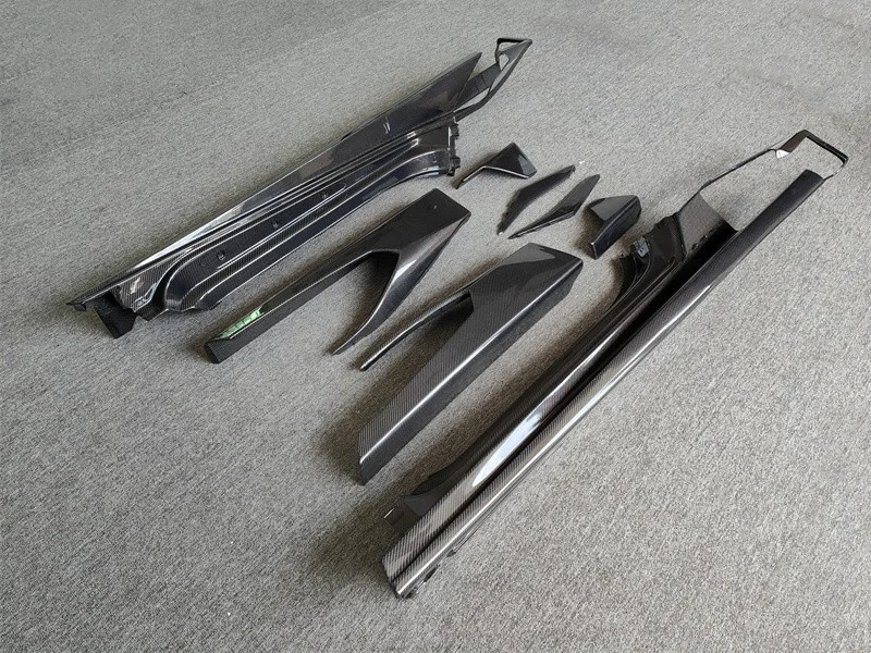 

Обновление боковых юбок из углеродного волокна в стиле M, комплект кузова для скейтборда для Lamborghini HURACAN LP580 LP610, автомобильные бамперы